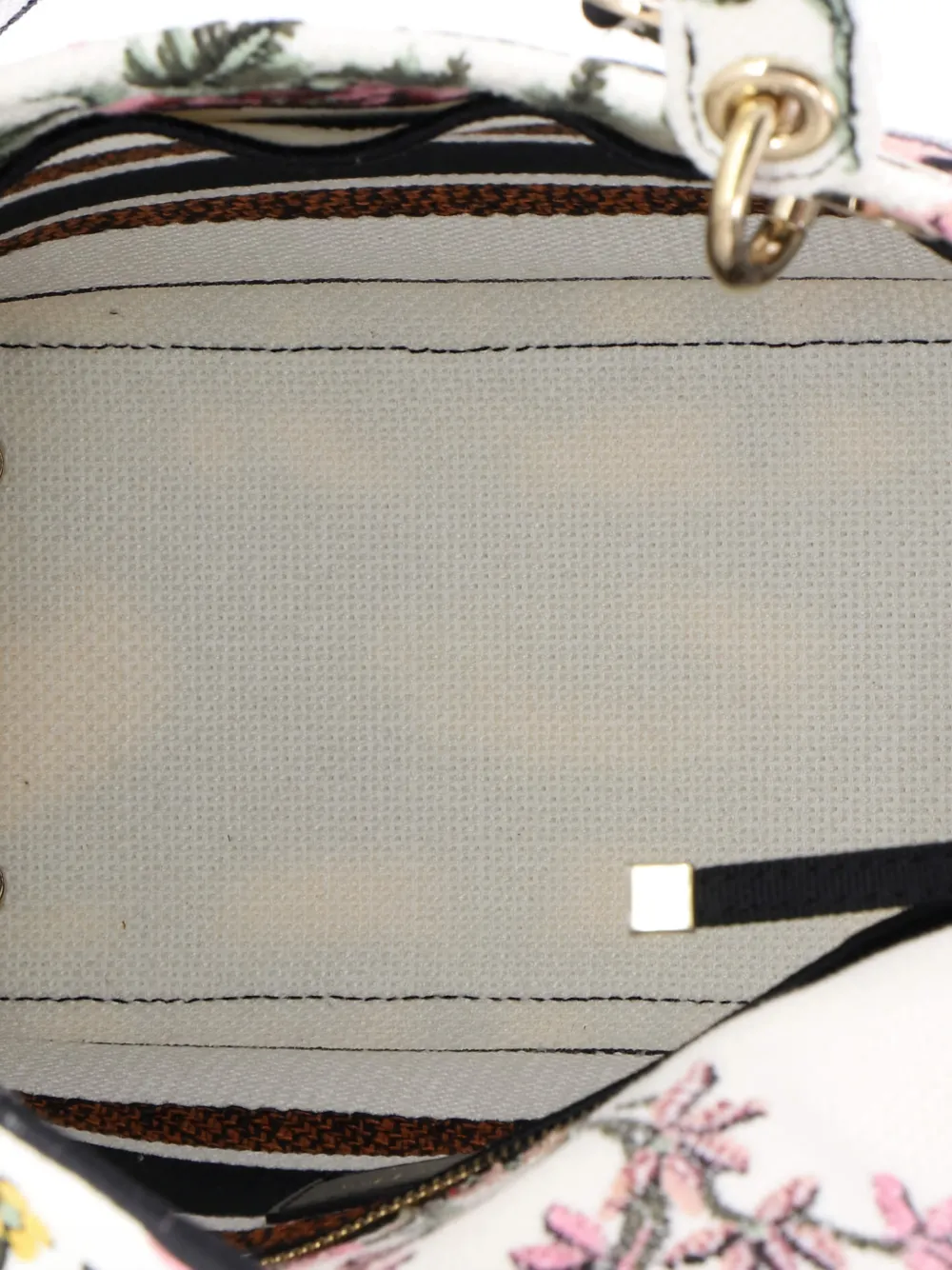 Pre-owned Dior Lady D-lite Bag Embroidered Canvas Medium Satchel