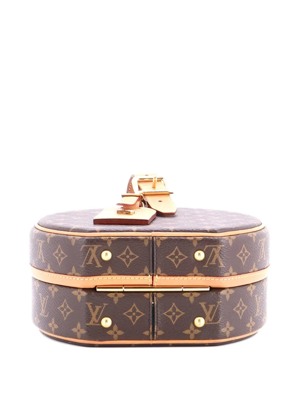 Pre-owned Louis Vuitton Petite Boite Chapeau Bag Monogram Canvas Crossbody Bag In Brown