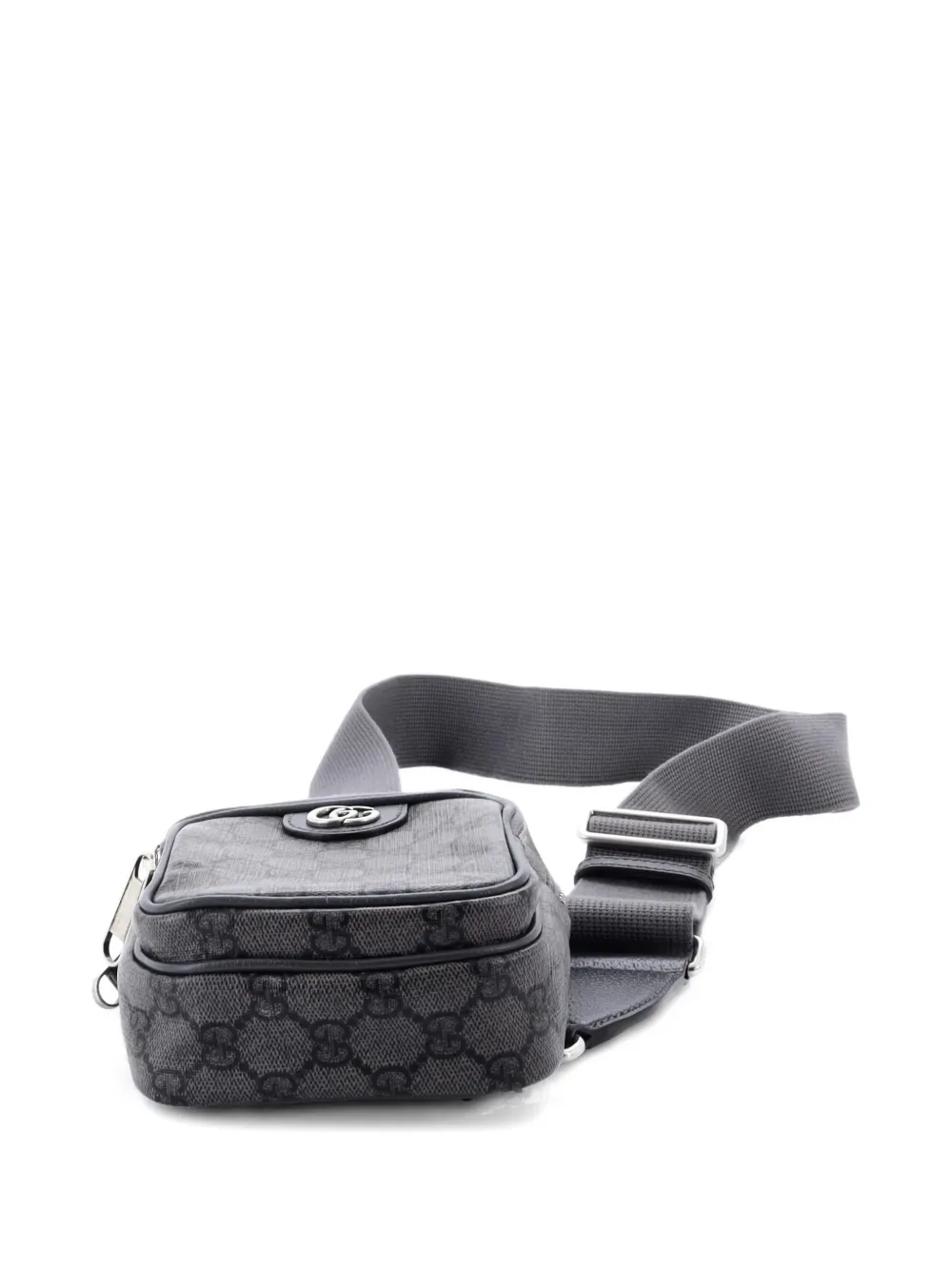 GUCCI Pre-owned Ophidia Sling Bag Gg Coated Canvas Mini Crossbody Bag In Gray