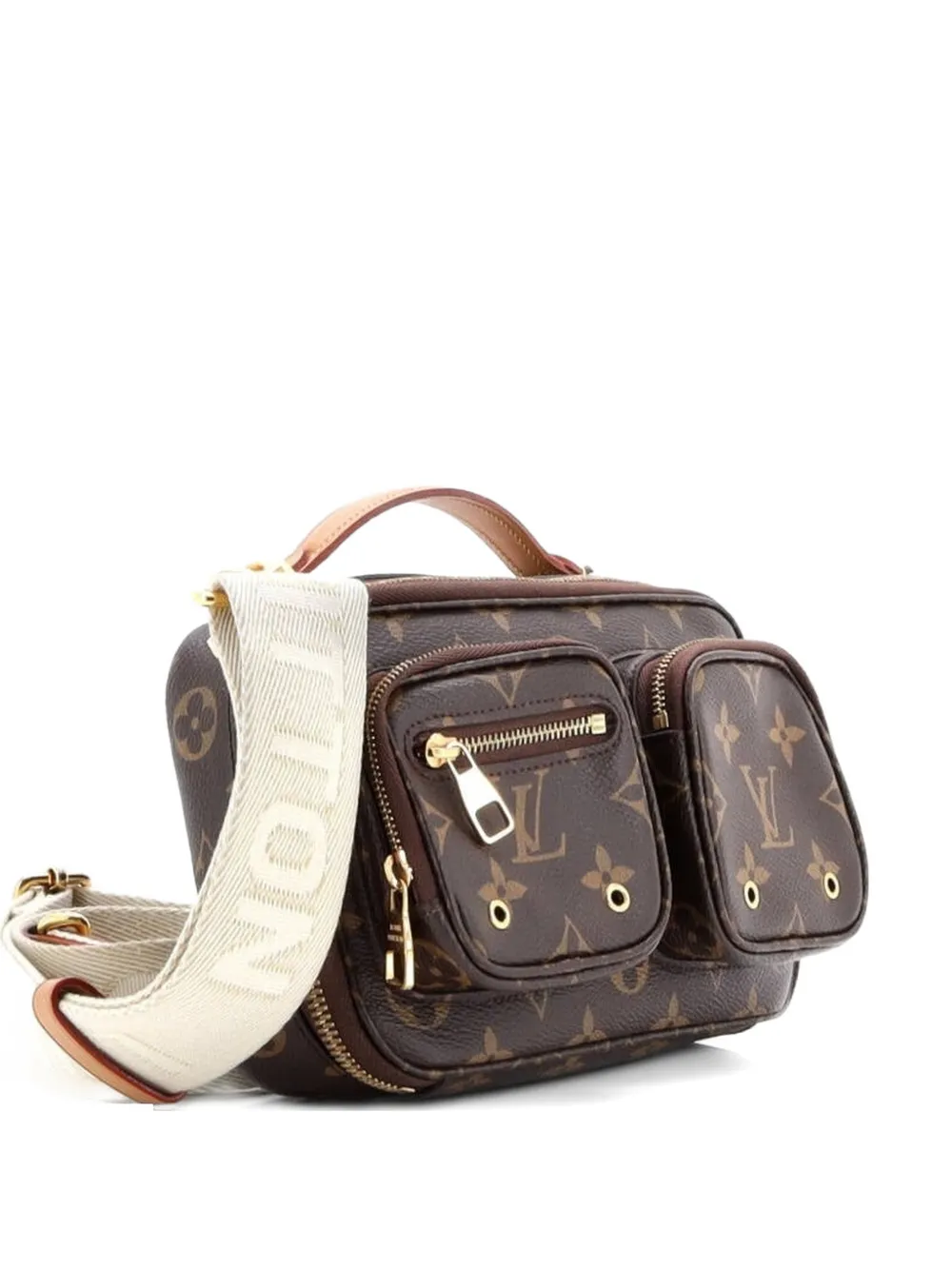 Louis Vuitton Pre-Owned Borsa a tracolla Utility in tela con monogramma - Marrone