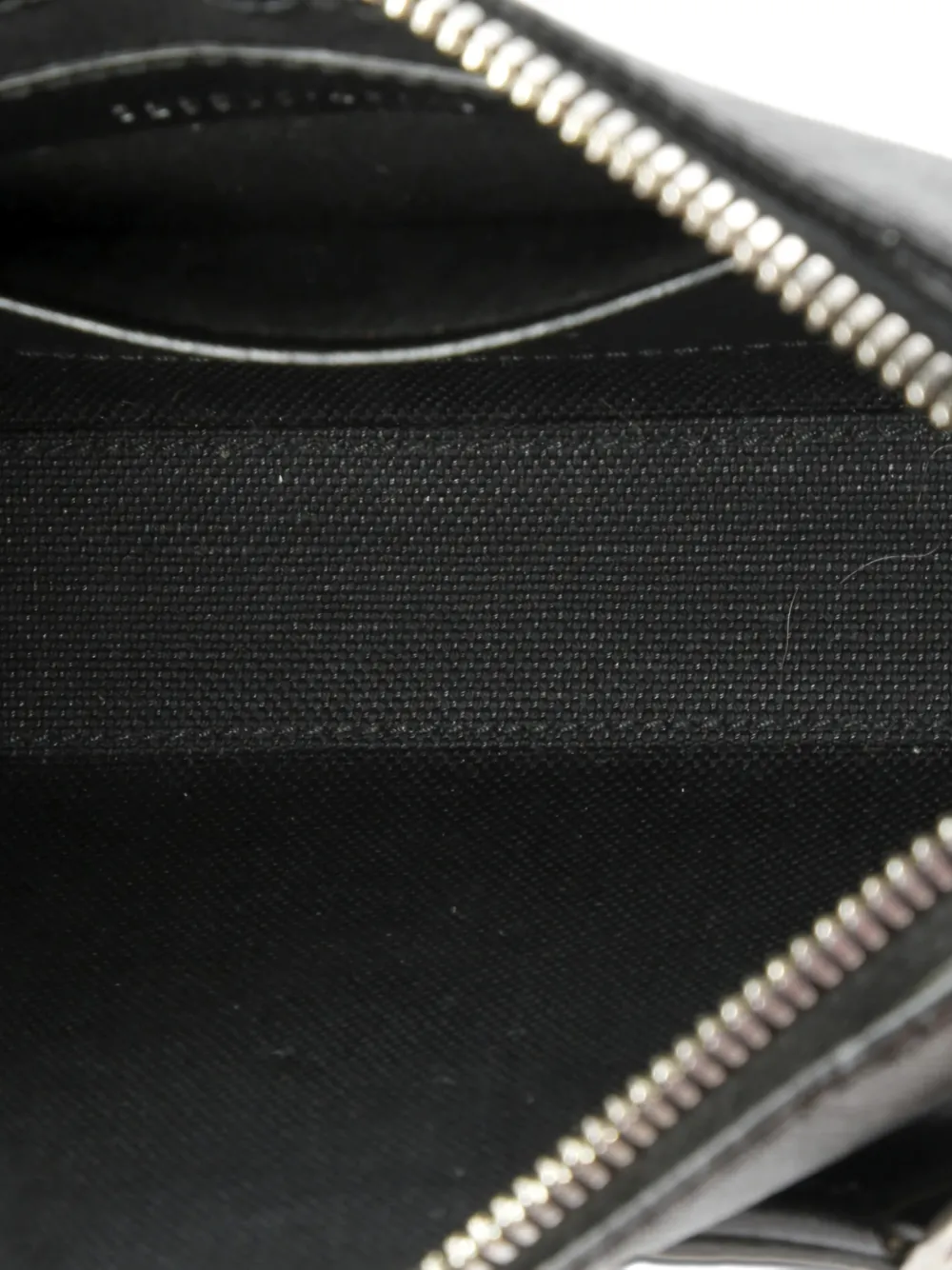 Pre-owned Gucci Interlocking G Patch Wristlet Messenger Bag Gg Coated Canvas Mini Crossbody Bag In Black