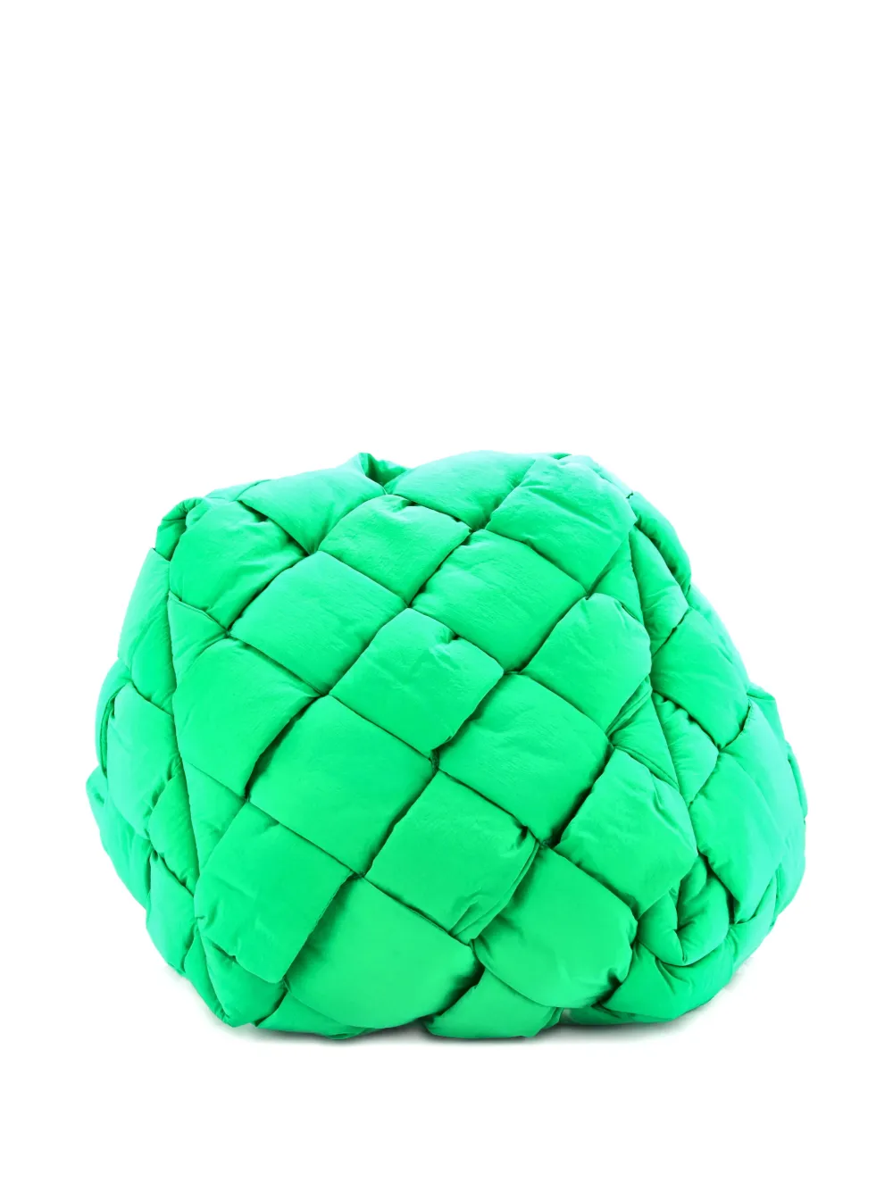 Pre-owned Bottega Veneta Cassette Paper Intrecciato Nylon Tote Bag In Green