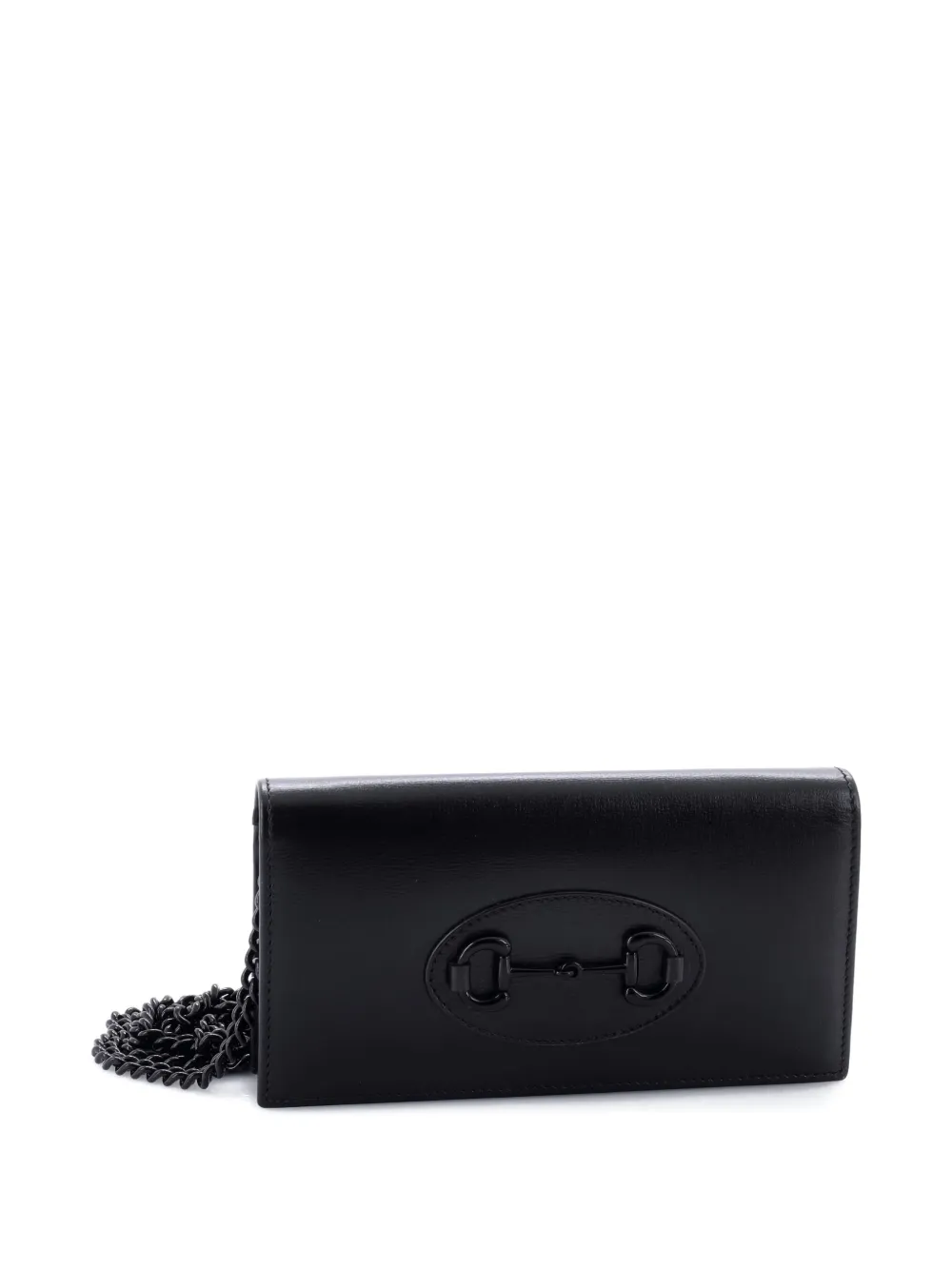 Gucci Pre-Owned Horsebit 1955 Chain Wallet Leather crossbody bag - Nero