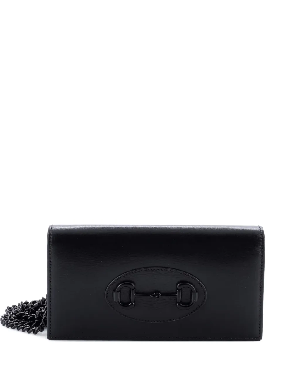 Gucci Pre-Owned Horsebit 1955 Chain Wallet Leather crossbody bag - Nero