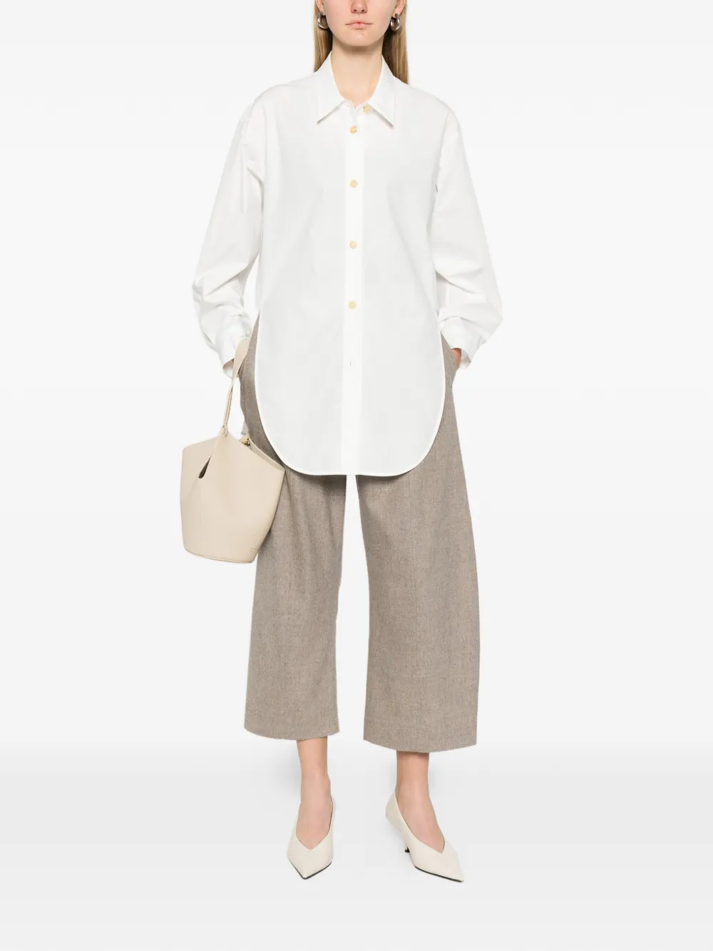 KHAITE Goya button shirt - Wit