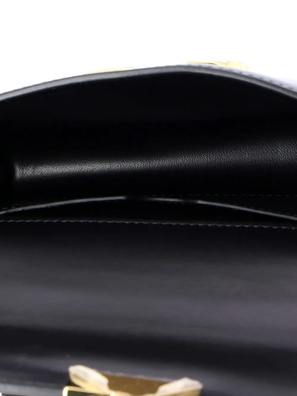 DIOR Pre-owned 30 Montaigne Flap Bag Leather Micro Shoulder Bag In Black