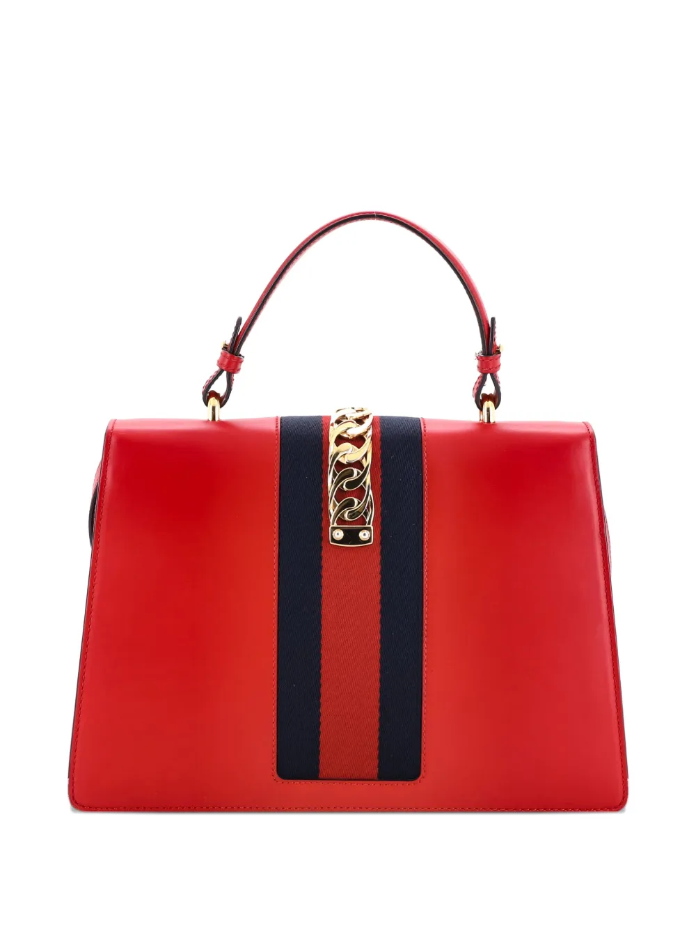 Gucci Pre-Owned Sylvie Top Handle Bag Leather Medium satchel - Rosso