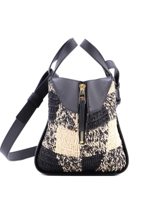 Loewe Pre-Owned Paula's Ibiza Hammock Bag Raffia and Leather Compact satchel