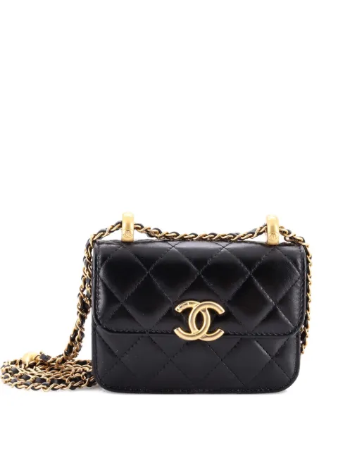 CHANEL Pre-Owned bolsa de mano Perfect Fit Flap de piel de becerro capitonada con cadena