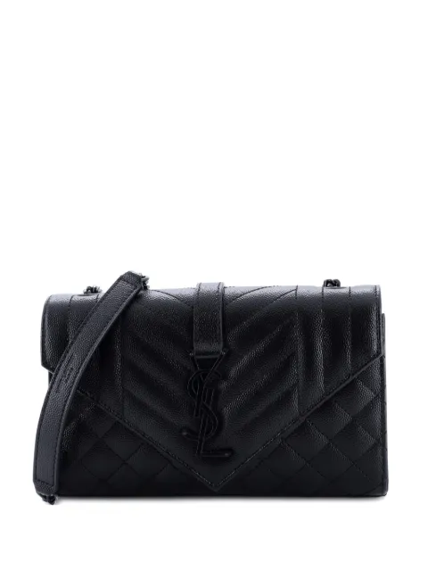 Saint Laurent Pre-Owned Classic Monogram Envelope Satchel Mixed Matelasse Leather Small crossbody bag