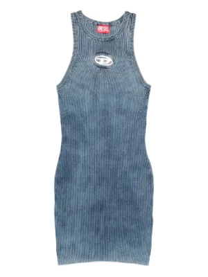 grey off the shoulder bodycon dress Ribbed Knit Sleeveless Dress In Metallic Black SM/UK6-10 / Metallic Black main image 0