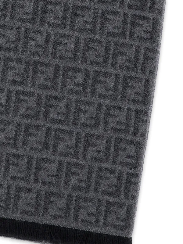 FENDI Logo Scarf | Grey | FARFETCH JO