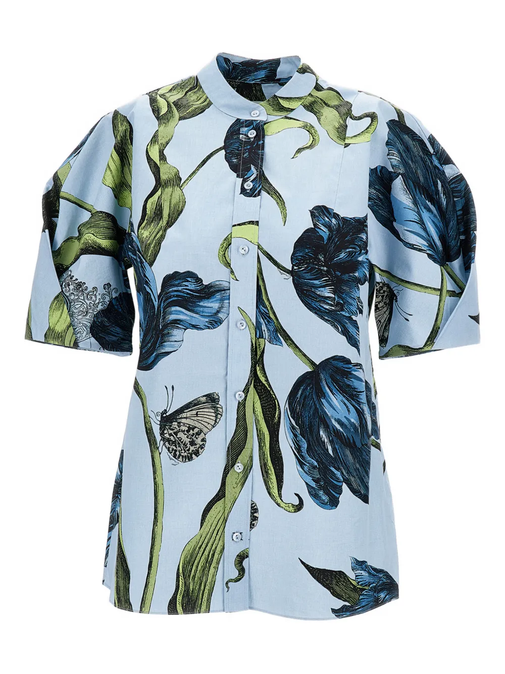 Erdem Short-sleeved Shirt In Blue
