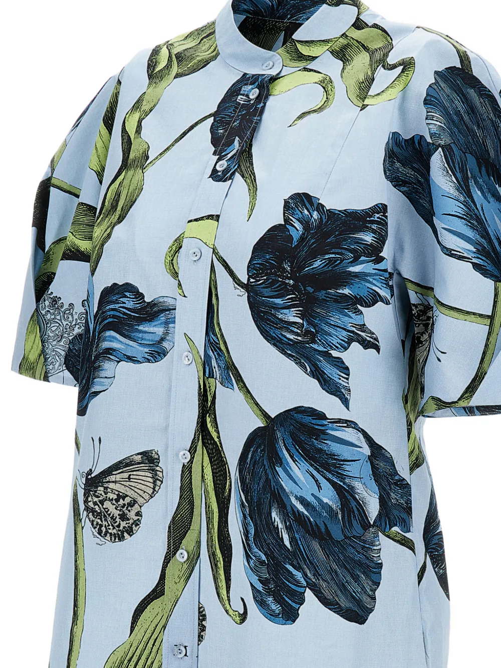 Erdem Short-sleeved Shirt In Blue