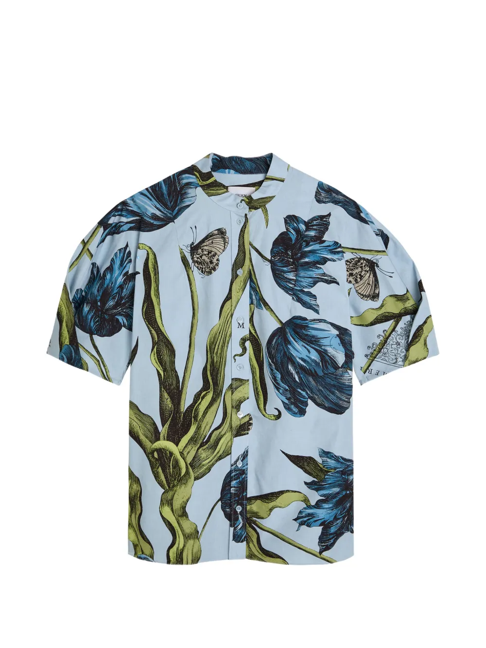 ERDEM tulip-print shirt - Blu