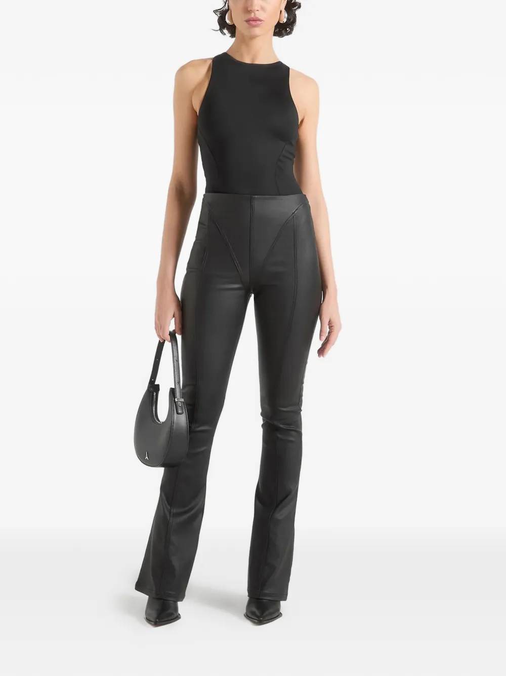 Manière De Voir wax-effect leggings - Zwart