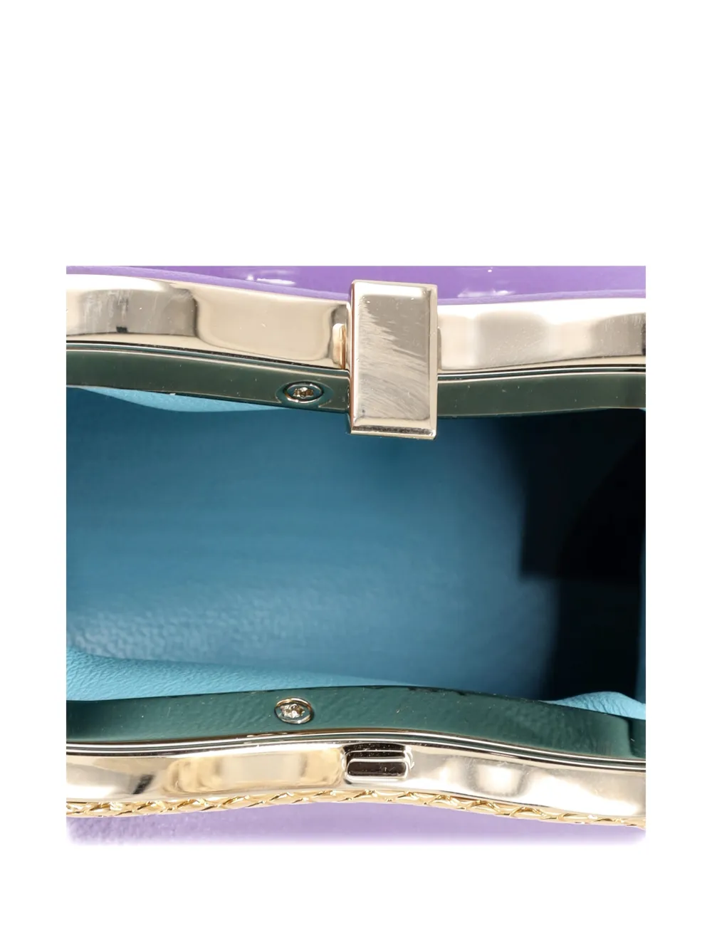 BVLGARI Pre-owned Serpentine Pouch Bag Leather Micro Crossbody Bag In Purple