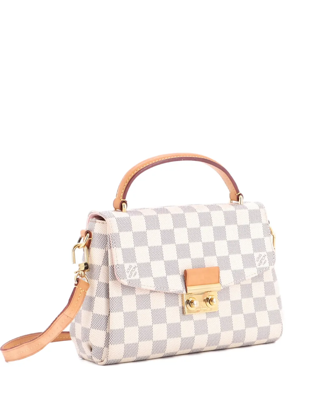 Pre-owned Louis Vuitton Croisette Handbag Damier Crossbody Bag In White