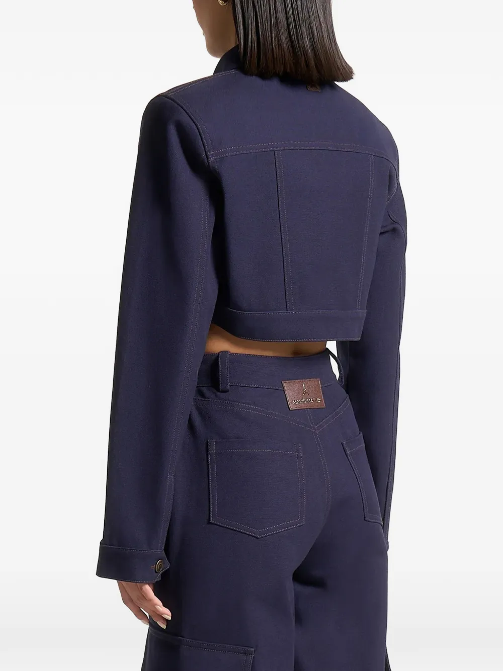 Manière De Voir Wide-shoulder Jacket In Blue
