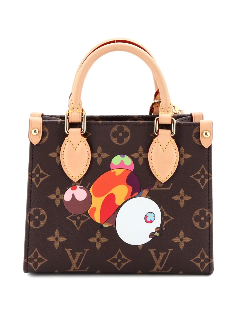 Pre-owned Louis Vuitton X Takashi Murakami Onthego Tote Limited Edition Monogram Panda Bb Shoulder Bag In Brown