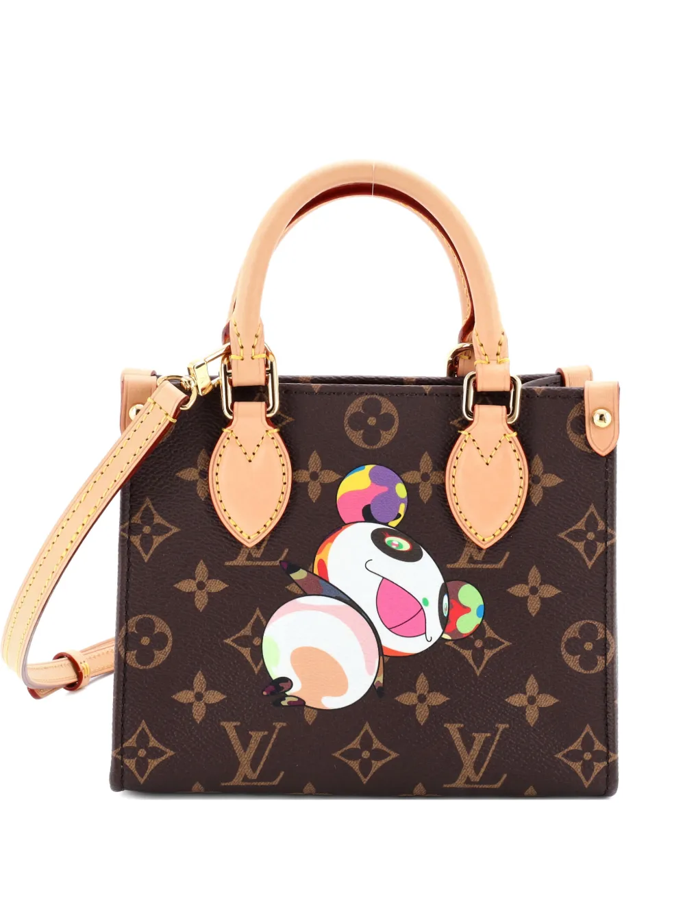 Louis Vuitton Pre-Owned x Takashi Murakami OnTheGo Tote Limited Edition Monogram Panda BB shoulder bag - Marrone