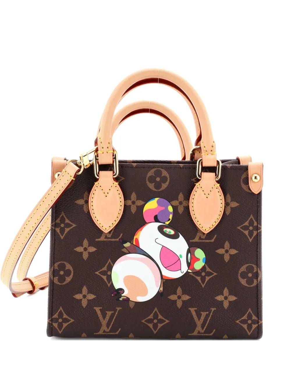 Louis Vuitton Pre-Owned x Takashi Murakami OnTheGo Tote Limited Edition Monogram Panda BB shoulder bag - Marrone