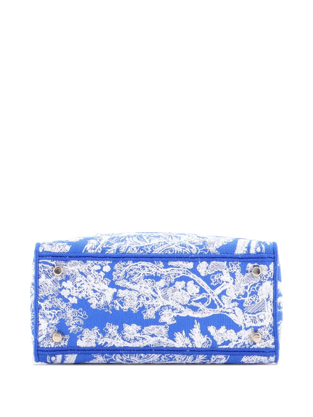 Canvas Toile De Jouy Reverse Embroidered Medium Lady D-Lite Fluorescent Blue main image 0
