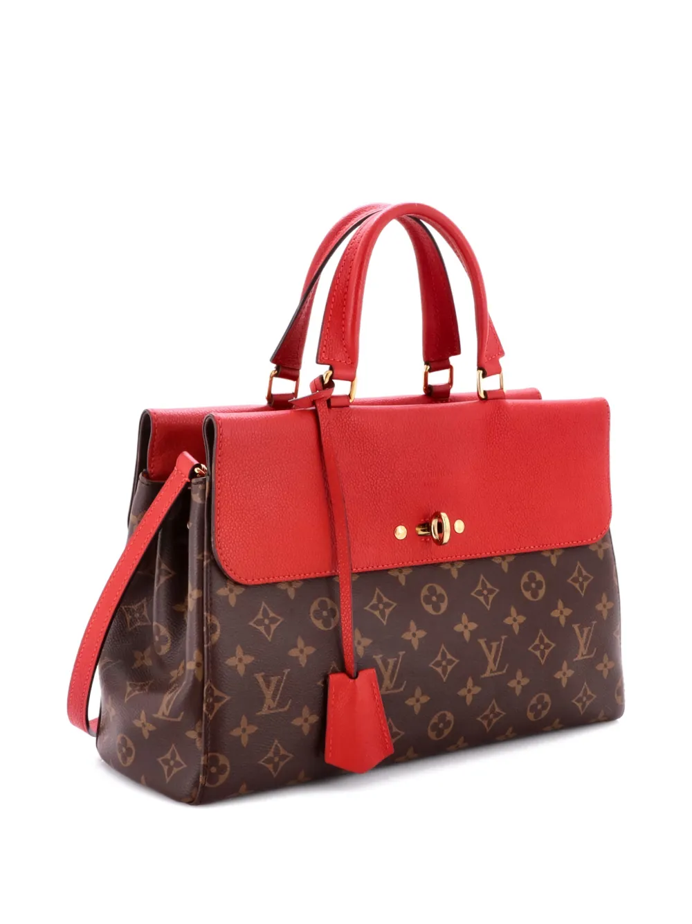 Pre-owned Louis Vuitton Venus Handbag Monogram Canvas And Leather Satchel In Brown