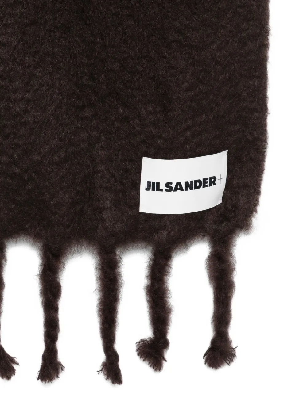  Jil Sander Fringed-edges Scarf - Brown 
