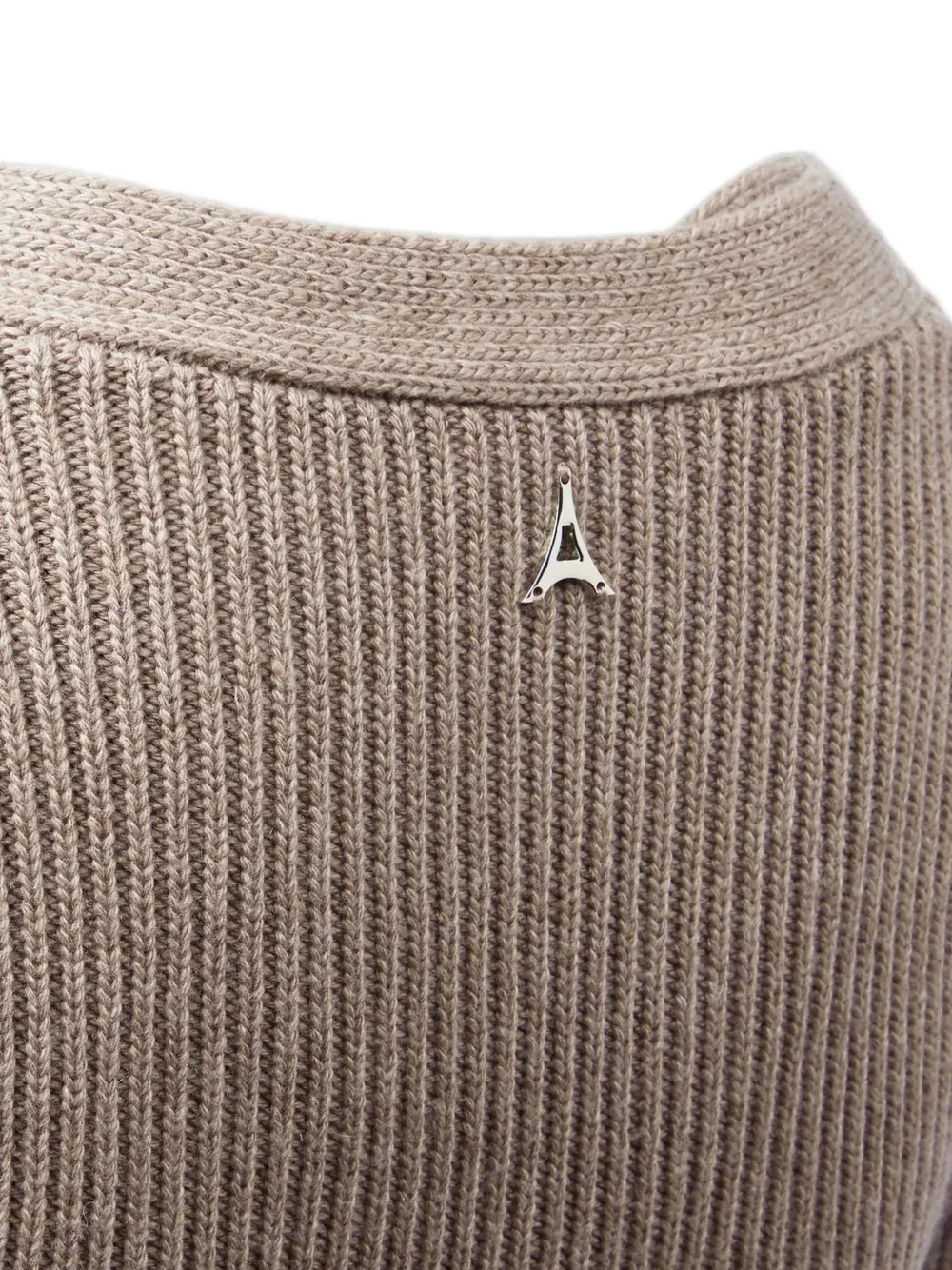 Manière De Voir Wide-shoulder Knitted Mini Dress In Multi