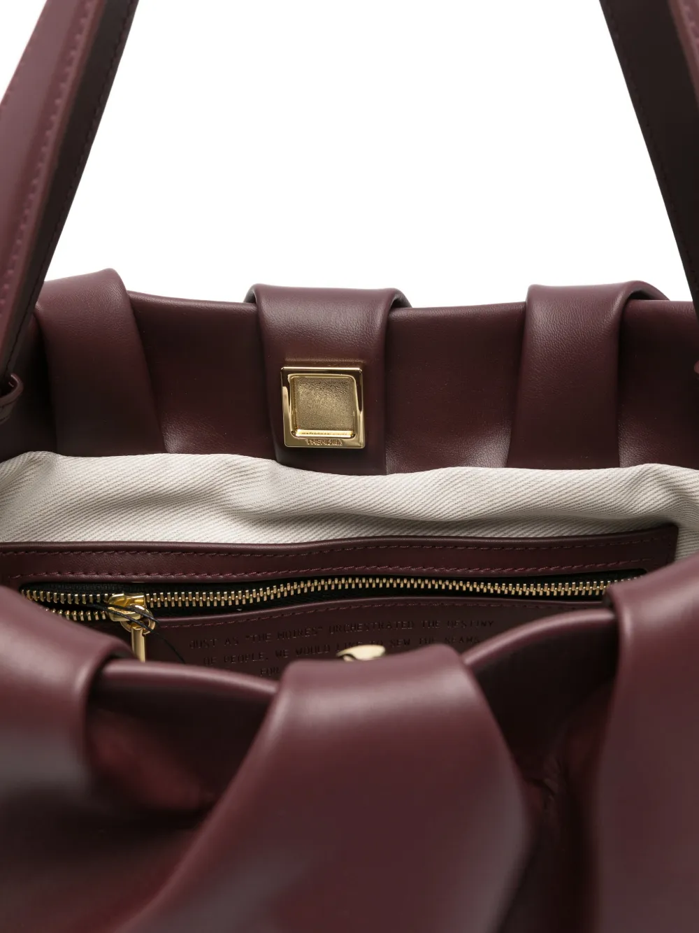 Themoirè Athena gesmockte shopper Rood