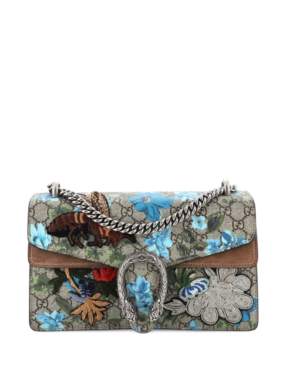 Gucci Pre-Owned Dionysus Bag Embroidered Printed GG Coated Canvas Small shoulder bag - Brown