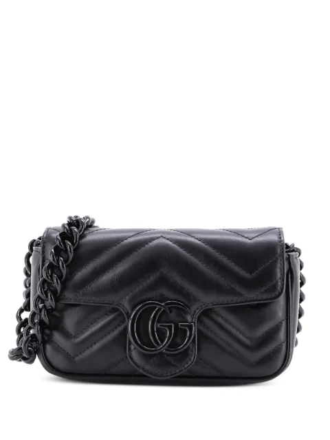Gucci Pre-Owned GG Marmont Flap Matelasse Leather belt bag