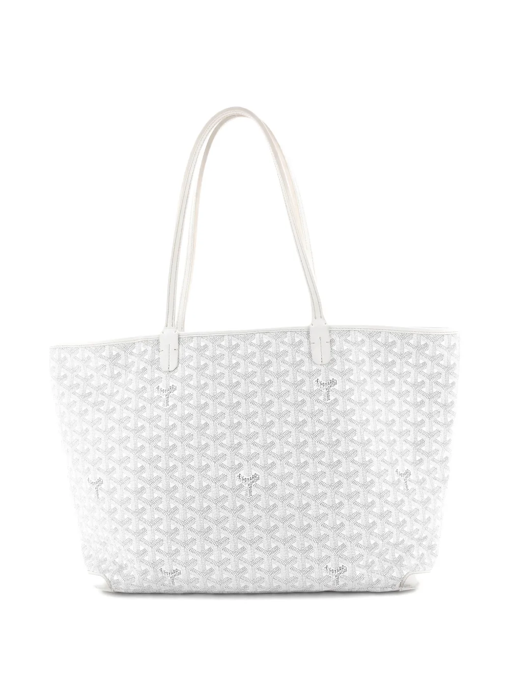 GOYARD Pre-owned Artois Tote Coated Canvas Mm Shoulder Bag In White