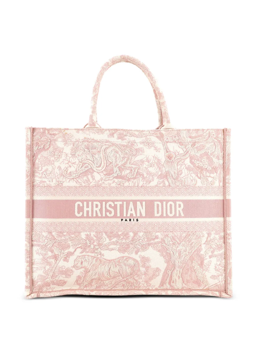 Christian Dior Pre-Owned Book Embroidered Canvas Large tote bag | neutro | Image 1