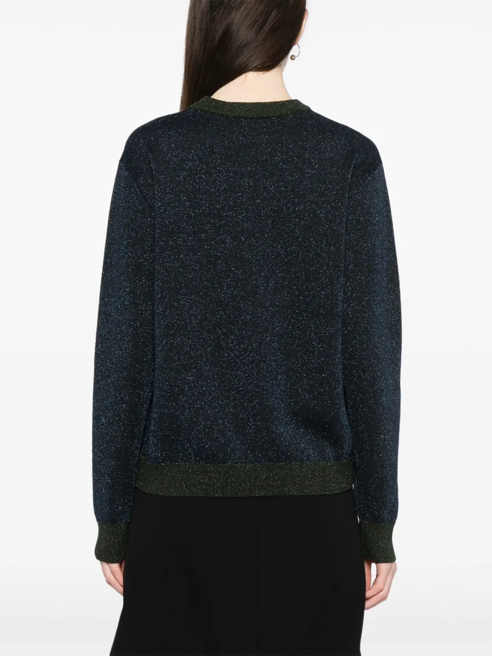 Cynthia Rowley Metallic trui met ronde hals Blauw