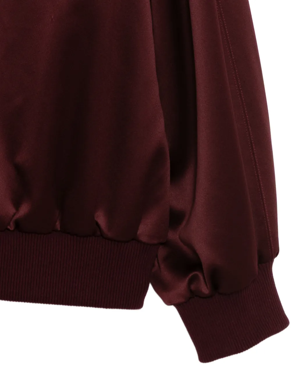  Cynthia Rowley Satin Bomber Jacket - Red 
