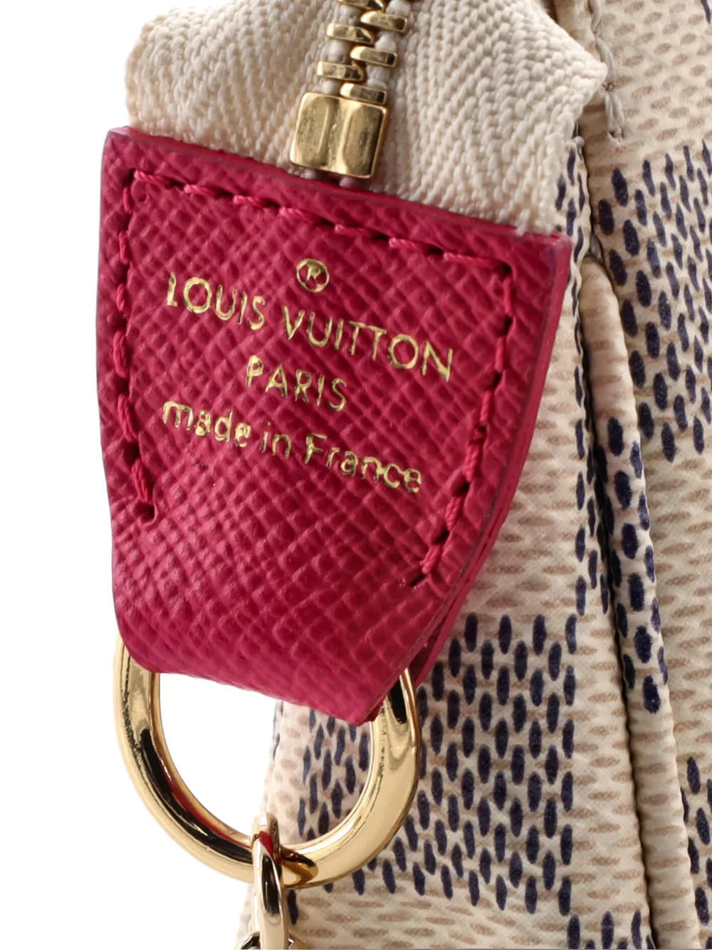 Pre-owned Louis Vuitton Pochette Accessoires Limited Edition Damier Mini Clutch Bag In White