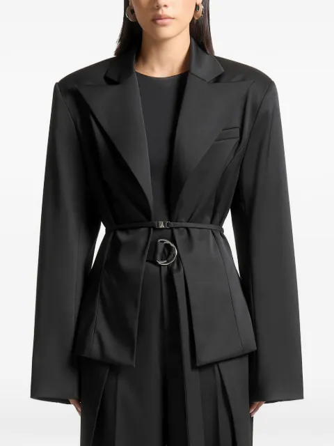 Manière De Voir wide-shoulder belted blazer