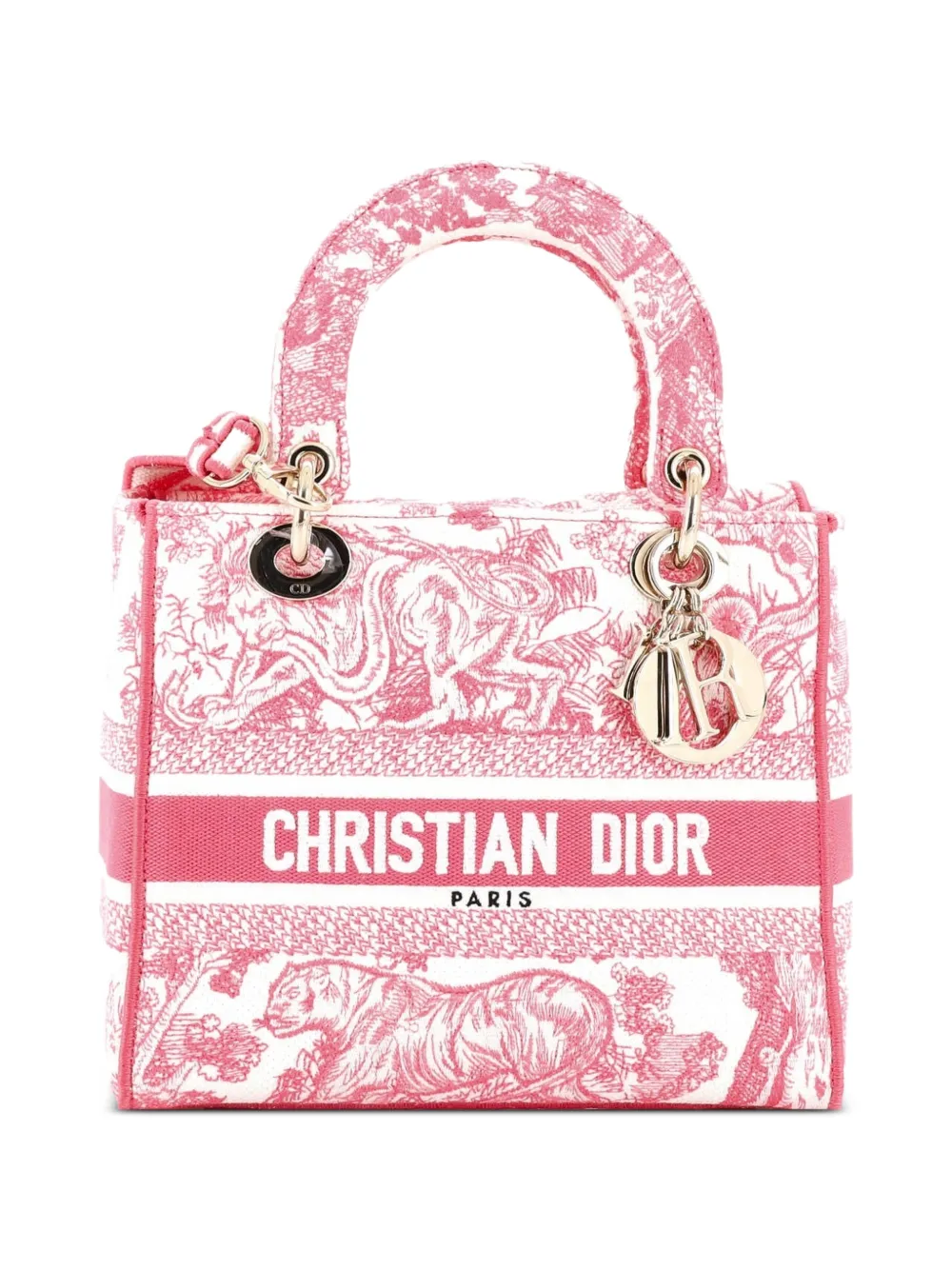 Christian Dior Pre-Owned Borsa tote Lady D-Lite in tela di Jouy - Rosa
