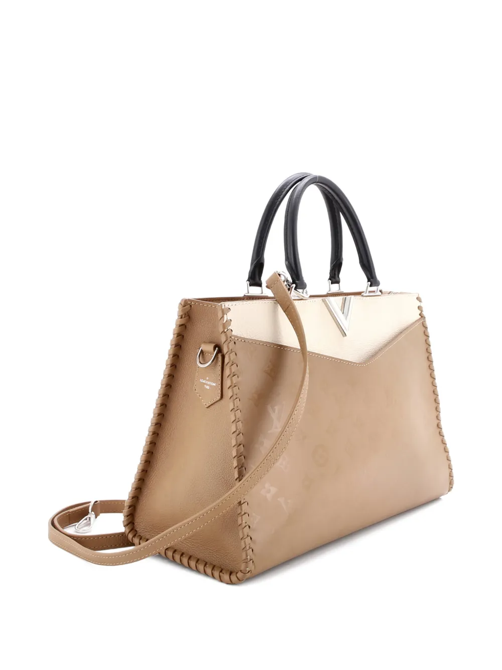 LOUIS VUITTON Pre-owned Very Zipped Monogram Leather Tote Bag In Brown