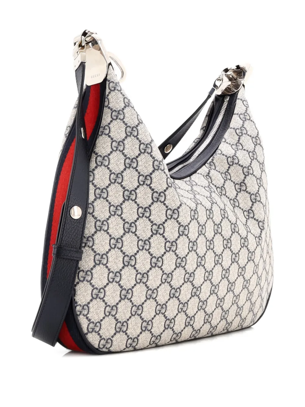 Attache Shoulder Bag Gg Coated Canvas Medium Hobo Bag
