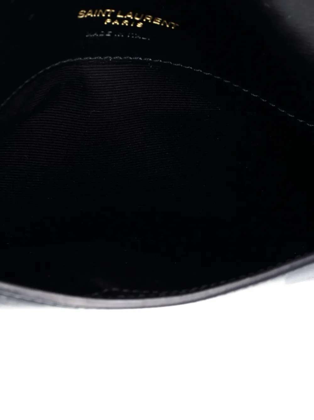 Pre-owned Saint Laurent Classic Monogram Phone Holder Shoulder Bag Leather Crossbody Bag In Black