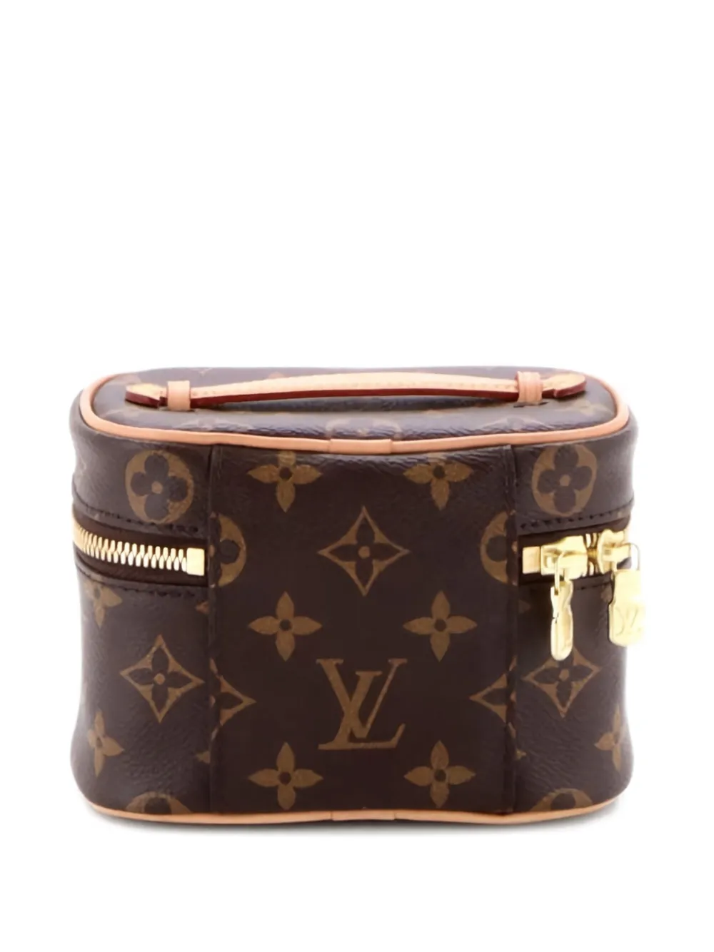 LOUIS VUITTON Pre-owned Nice Vanity Case Monogram Canvas Nano Pouch In Brown
