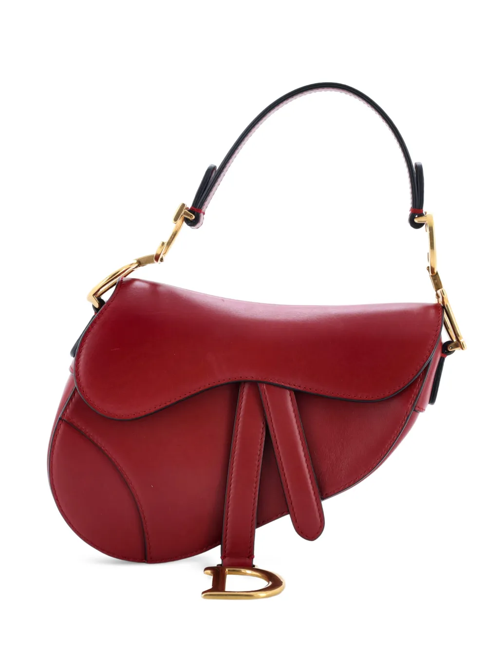 Christian Dior Pre-Owned Saddle Handbag Leather Mini shoulder bag - Rosso