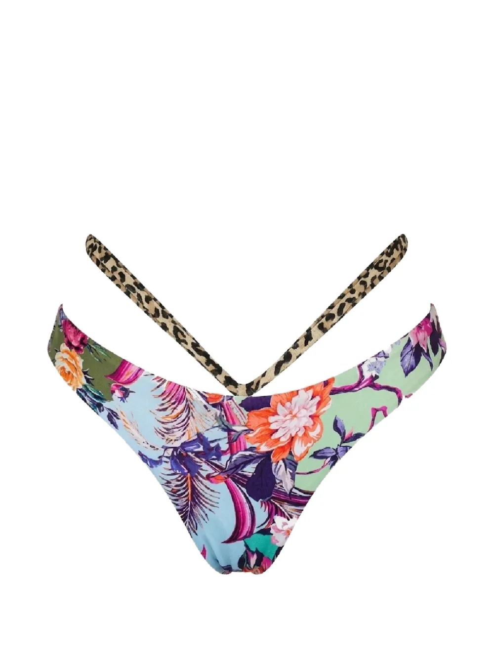 Del Maar floral-print bikini bottoms - Blau