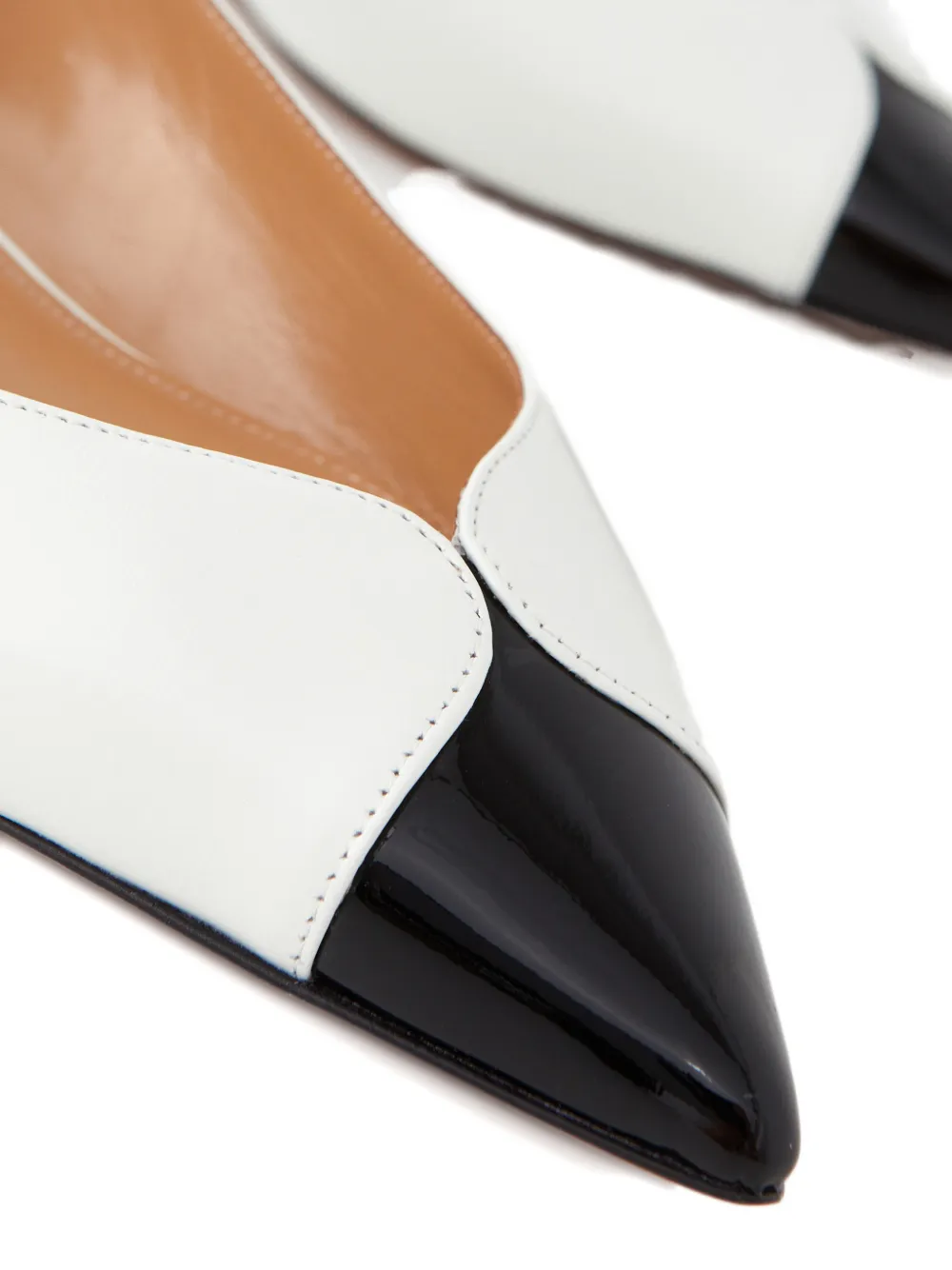 Aquazzura Pointed Ankle-strap Ballet Flats In White