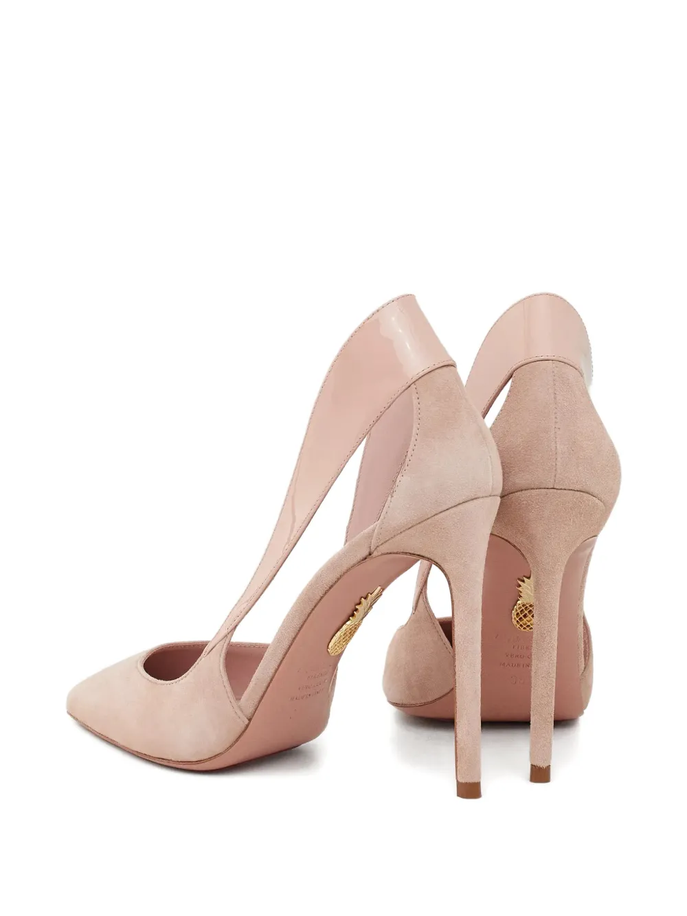 Aquazzura 105mm Dangerous Liaisons Pointed Cut-out Pumps In Pink
