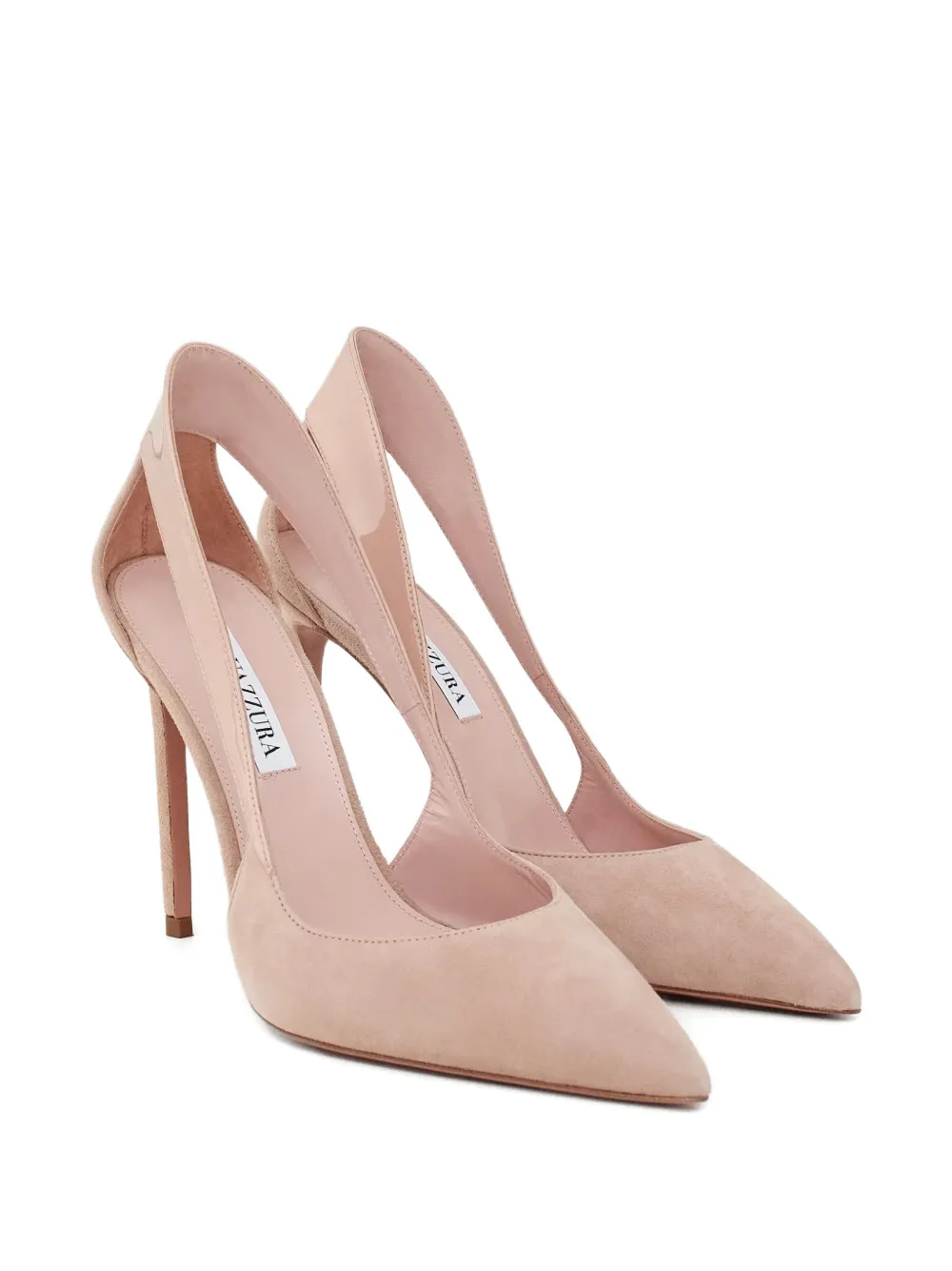 Aquazzura 105mm Dangerous Liaisons Pointed Cut-out Pumps In Pink