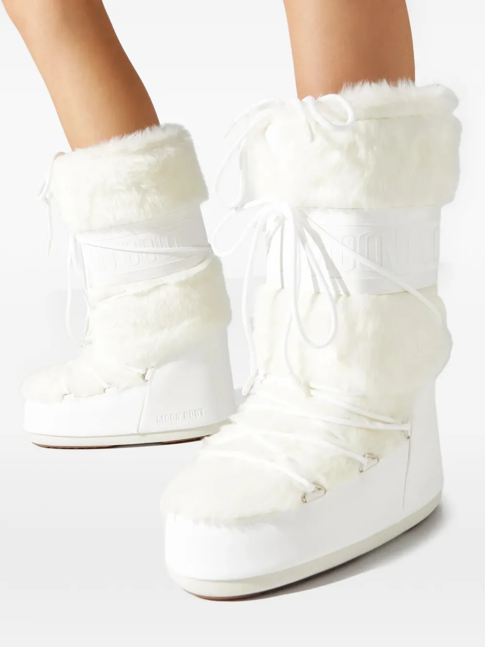 Moon Boot Icon snowboots met veters Wit